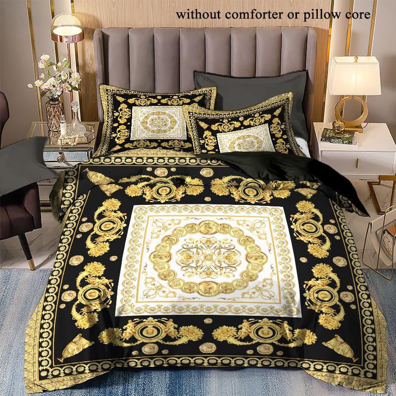 Геометрический узор 3D цифровая печать Набор из трех предметов для карты Изготовленное на заказ постельное белье Пододеяльник