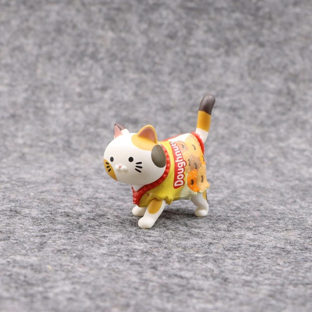 Walking Animal Cat Model Doll Toys Kittens Mini Cat Ornaments Snack Cat Figure Toys  Car Ornament