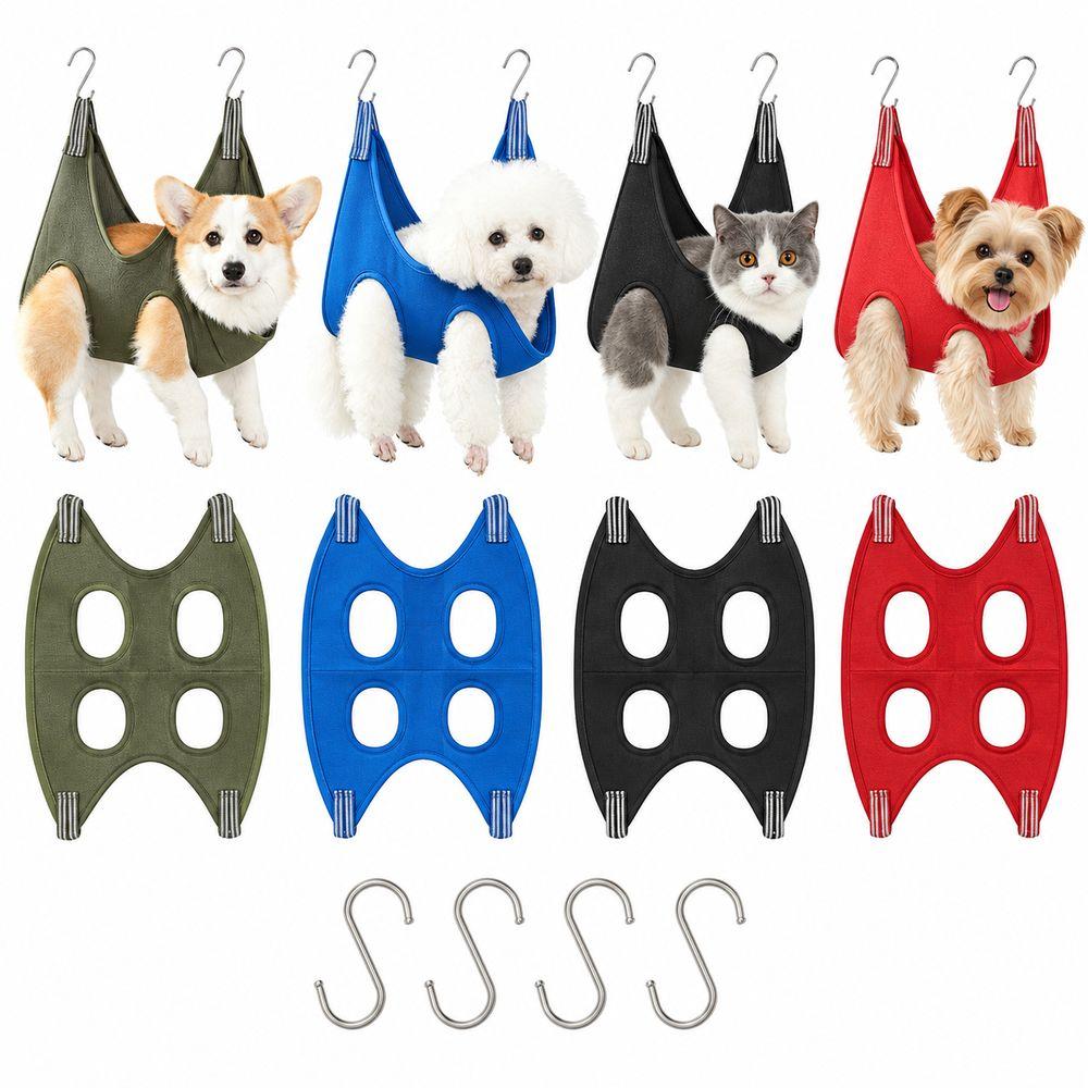 Nylon Cat Grooming Sling Breathable Mesh Restraint Bag for Nail Trimming Bathing