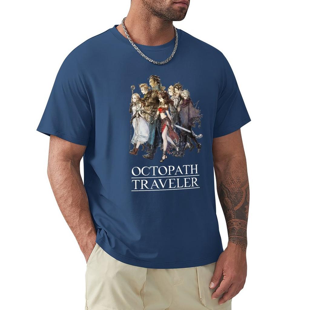Octopath Traveler? - Travelers Logo [w/ White Text] T-Shirt Short t-shirt customized t shirts funny t shirts for men