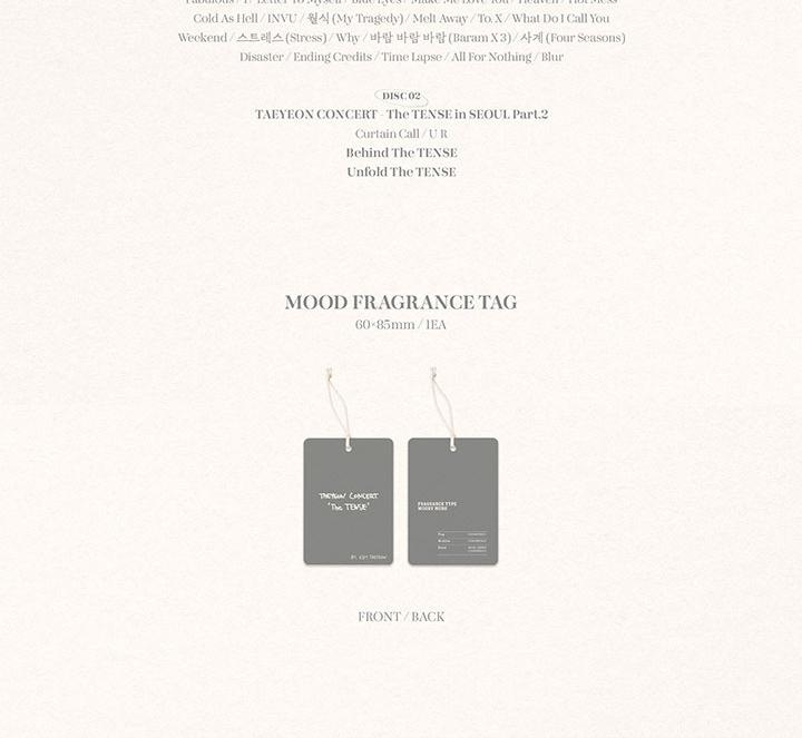 [POB] (Digital Code / Blu-ray) TAEYEON (Girls' Generation / SNSD) [The TENSE] CONCERT Memory Box