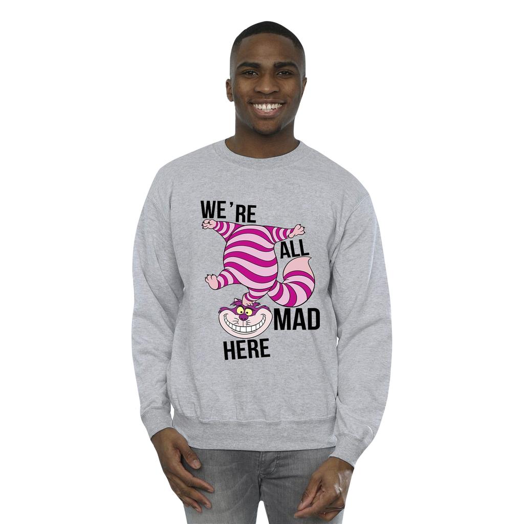 Disney Mens Alice In Wonderland All Mad Here Sweatshirt