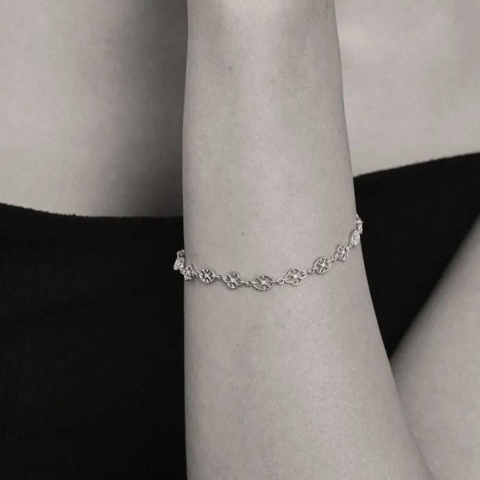[14K]_filigree ornament unit bracelet.