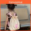 Adorable Unisex Kids Canvas Backpack Featuring Cute Bear Design With Breathable Comfort