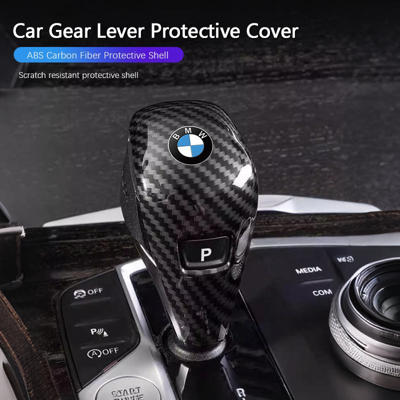 Car Gear Shift Cover ABS Carbon Fiber Protective Cap For BMW X3 X5 X4 X6 X7 3 4 5 6 Series E46 E90 E60 F30 F10 E39 E36 F20 G20 QX8