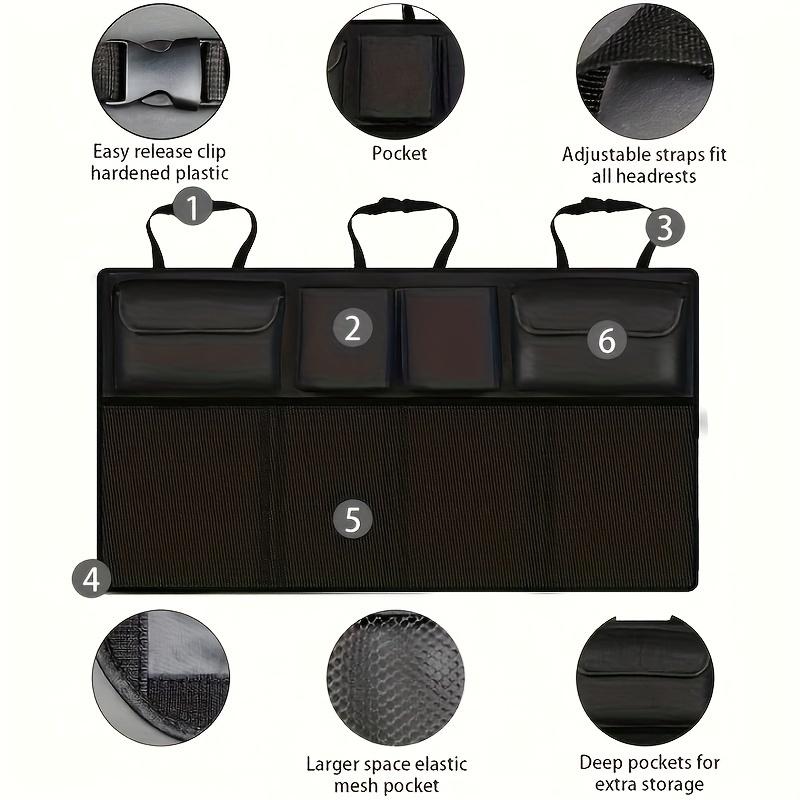 1pc Car Trunk Organizer, Car Seat Back Hanging Storage Bag With 8 Large Storage Bags, Extra Large Capacity, Waterproof Trunk Organizer For SUV, Car