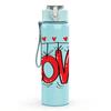 1PC Bold Red Love Word With Hearts Art Print 750ml Color Plastic Sports Water Bottle Leakproof Flip Straw Lid Suitable for Sports Office Home Use