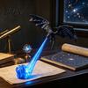 Статуэтка дракона для книжной полки, 3D-печать, Декор с огнедышащим драконом, Свет для уголка фэнтези, Летающая фигурка, Коллекционные скульптуры с пламенем, Хэллоуин