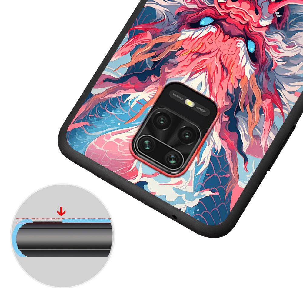Мультяшный Чехол-Дракон для Xiaomi Redmi 10 10C 9C 9A 9i 9 Prime 9T 12 12C 10A K40 Pro Черный Мягкий ТПУ Чехол-Сумка для Мобильного Телефона