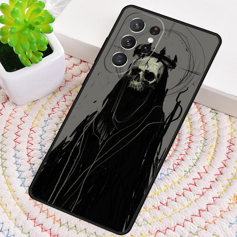 Сатанический Жуткий Череп Мягкий Чехол Для Телефона Для Samsung Galaxy note 10 pro S26 S25 S24 S23 S22 Ultra Plus S21 FE S20 Ударопрочный Чехол
