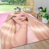 Glamorous Barbie Portrait Carpet Rug Soft Washable Antislip Home Living Room Sofa Mats Personalized Christmas Rug