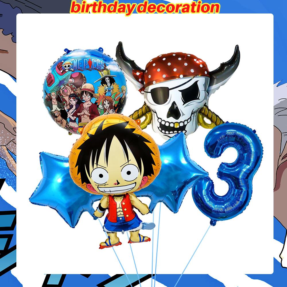 Декор для дня рождения One Piece Воздушные шары Луффи Зоро Одноразовые тарелки для вечеринки Баннер Мешки для подарков Мальчики Принадлежности для детского душа Круглые Сенсорные Сжимаемые Прыгающие
