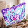Kirby Personalized Flannel Blanket, Custom Printed Text Name, Warm Soft Blanket For Couch Bed