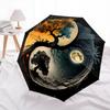 1pc Yin Yang Tree Automatic 3-Fold Umbrella Design, Cute Cartoon Pattern, Portable Outdoor Umbrella, Perfect, Holiday Gift for Disney fans.U100