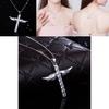 Elegant Silver Women Cross Love Angel Heart Wing Pendant Necklace For Stylish Ladies