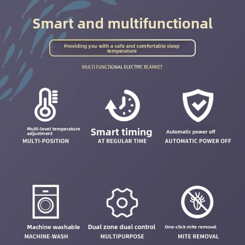 Электрическое одеяло Одинарное Двуспальное Двойное управление Контроль температуры Бытовое электрическое одеяло Студенческое общежитие Электрический матрас