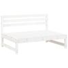 VidaXL Salon de Jardin 5 pcs, Canapés avec Repose-pied, Ensemble de Meubles avec Table Basse Patio Terrasse Extérieur, Blanc 3186600