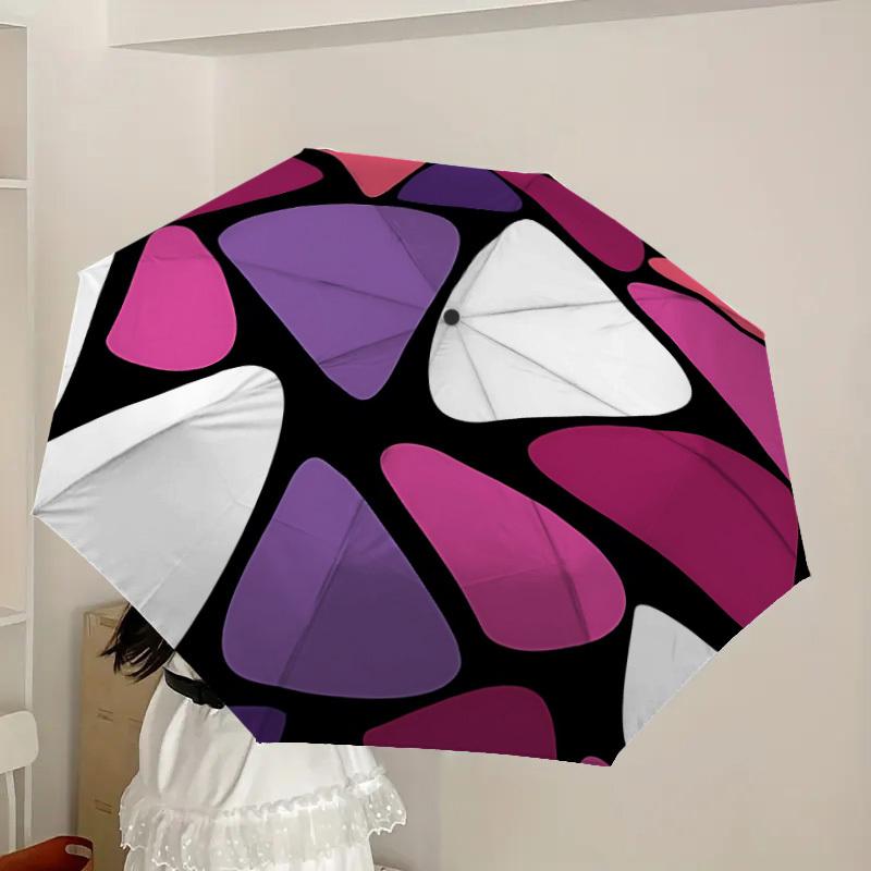 1pc Abstract Pattern Automatic Open/Close Umbrella, Formal Events - Ideal Gift for Family or Friends, Outdoor Accessory yy251211188