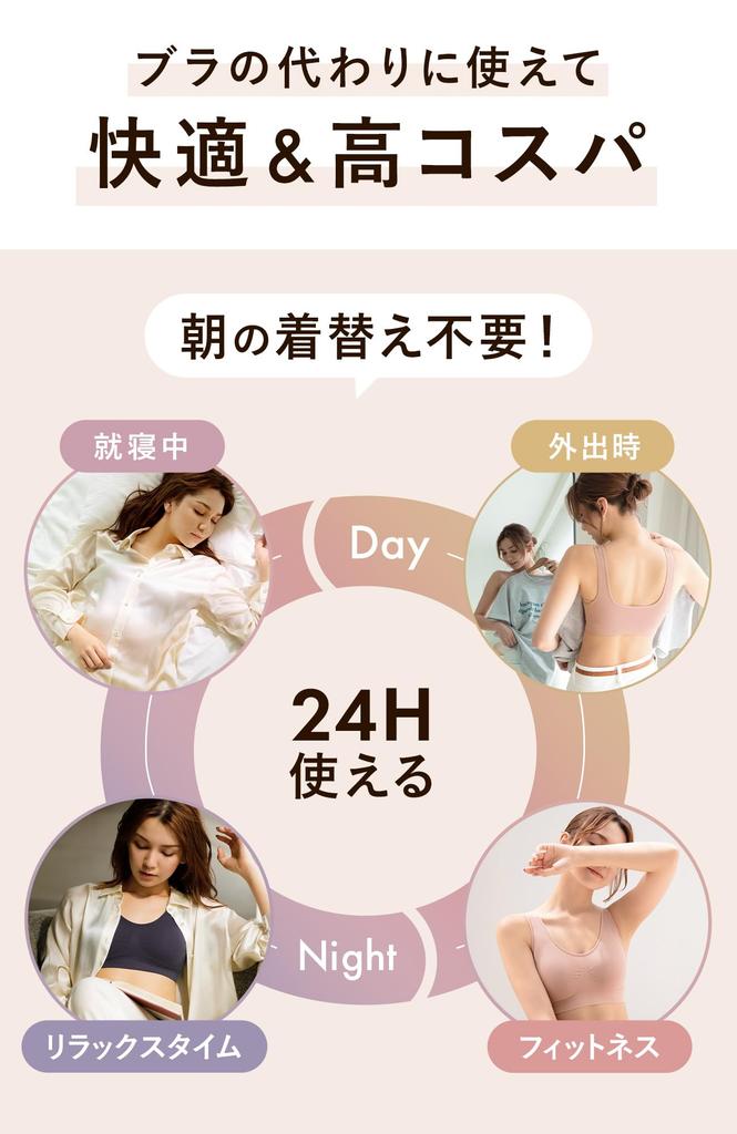 Ночной бюстгальтер Bambi Water, беспроводной бюстгальтер для ношения 24 часа в сутки с регулируемыми бретелями, для ношения днем/ночью (М, Черный)