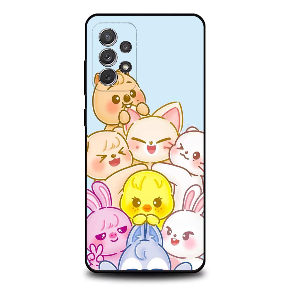 Kpop Stray-Kids Skzoo-ES Phone Case For Samsung S25,S24,S21,S22,S23,S30,Ultra,S20,Plus,Fe,Lite,Note,10,9,5G Black Cover