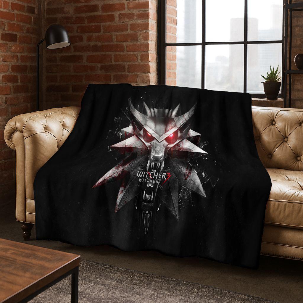 3D The W-Witcher Геральт Игры Мультяшное Фланелевое Одеяло, Теплое и Уютное Мягкое Плед для Дома Спальни Кровати Дивана Покрытие Детский Подарок