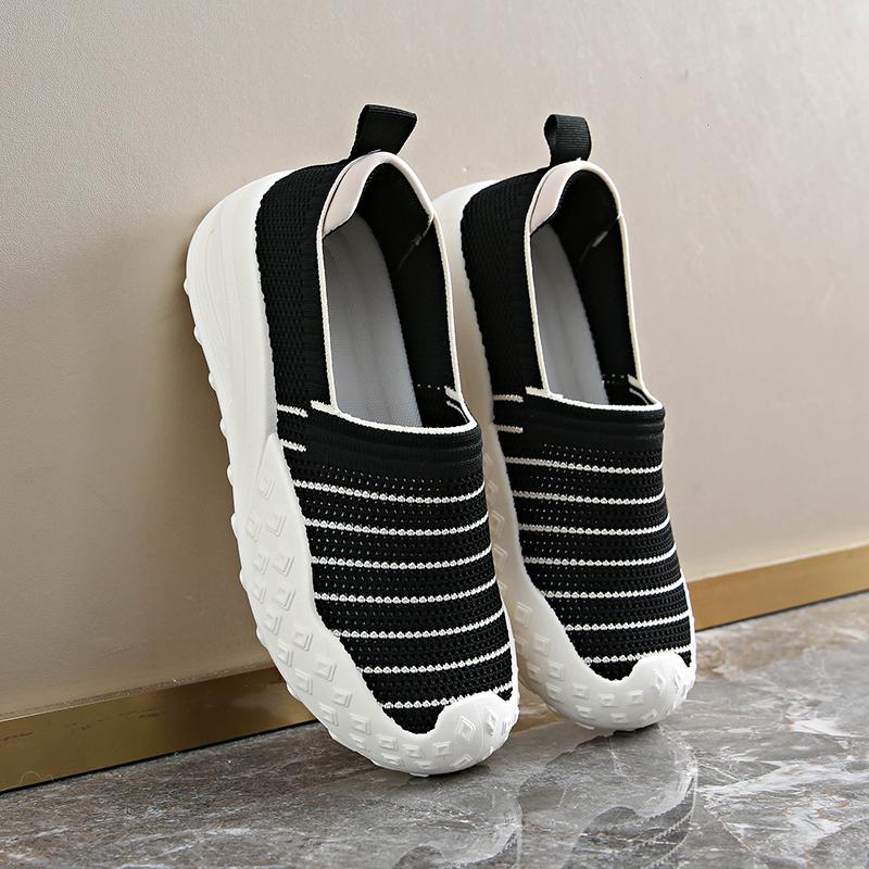 Loafer Cloth Shoes Women's Flat Loafers Women New Style Korean Black Casual Mesh Zapatillas Mujer Espadrilles Mujer Summer Soft