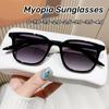 Outdoor Myopia Sunglasses Men Women Square Frame Eyeglasses Finished Minus Diopter Eyeglasses UV400 Sun Shades Goggles -1.0 -1.5