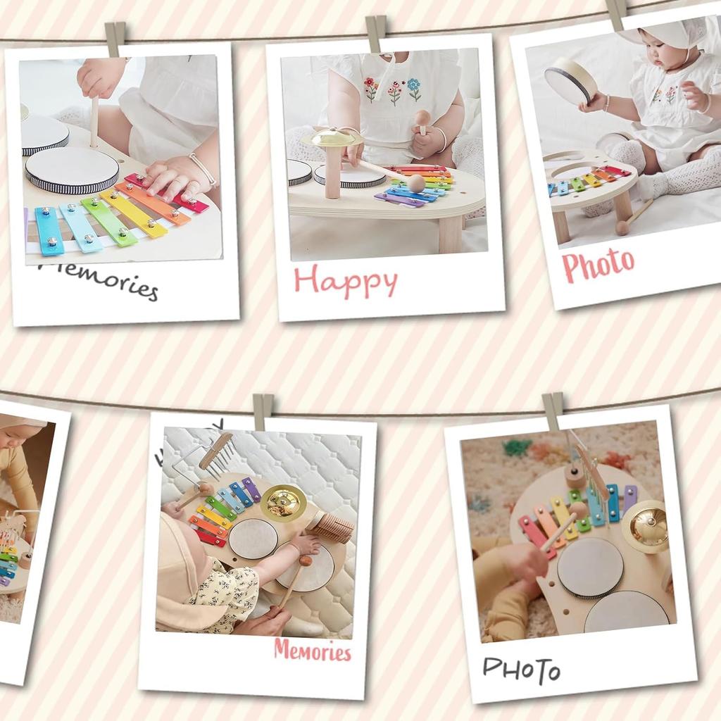 Сделать барабанную установку деревянная игрушка глокеншпиль колокольчик тарелка двойной барабан гуиро ролевые игры игрок музыкальный инструмент обучающая игрушка ударный инструмент дети