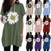 Women's Hoodies Casual Short Sleeve Shirts Fashion Print Tunic Tops With Pockets