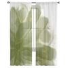 Градиентная акварельная цветочная шалфейная зеленая тюлевая занавеска для гостиной, спальни, кухни, украшение, оконная вуаль, тюлевая занавеска