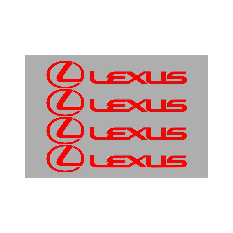 4Pcs Car Accessories PVC Emblem Car Body Side Door Wheel Rims Stickers For Lexus CT200h F sport ES LS IS GS LC RC GC RX UX NX GXKP2