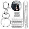100Pcs Rust-Resistant Key Chain Clip 360 Degree Rotating Rotary Clasp Hook  Gift Making