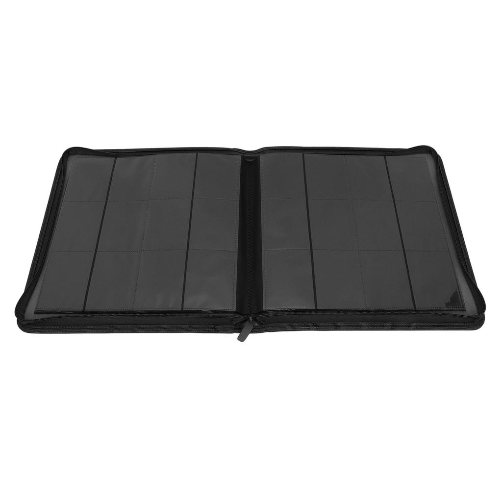 Папка-регистратор на 12 карточек, кожа PU, 480, боковая загрузка, карман, на молнии, синяя