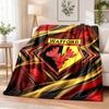 Watford Football Printed Flannel Blanket Warm Comfort Bed Throw For Indoor Home Decoration