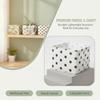Polka Dot Fabric Storage Basket Large Capacity Foldable Waterproof Organizer for Home Office Desk File Storage