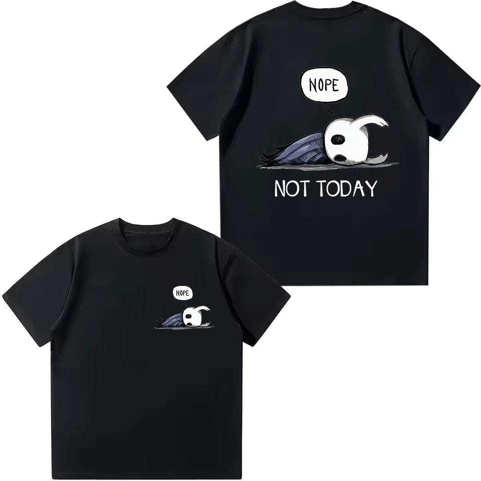 Funny Hollow Knight Nope Not Today Print T Shirt Children Clothing Boys Girl Summer Casual Short Sleeve Tee Kids Round Neck Tops