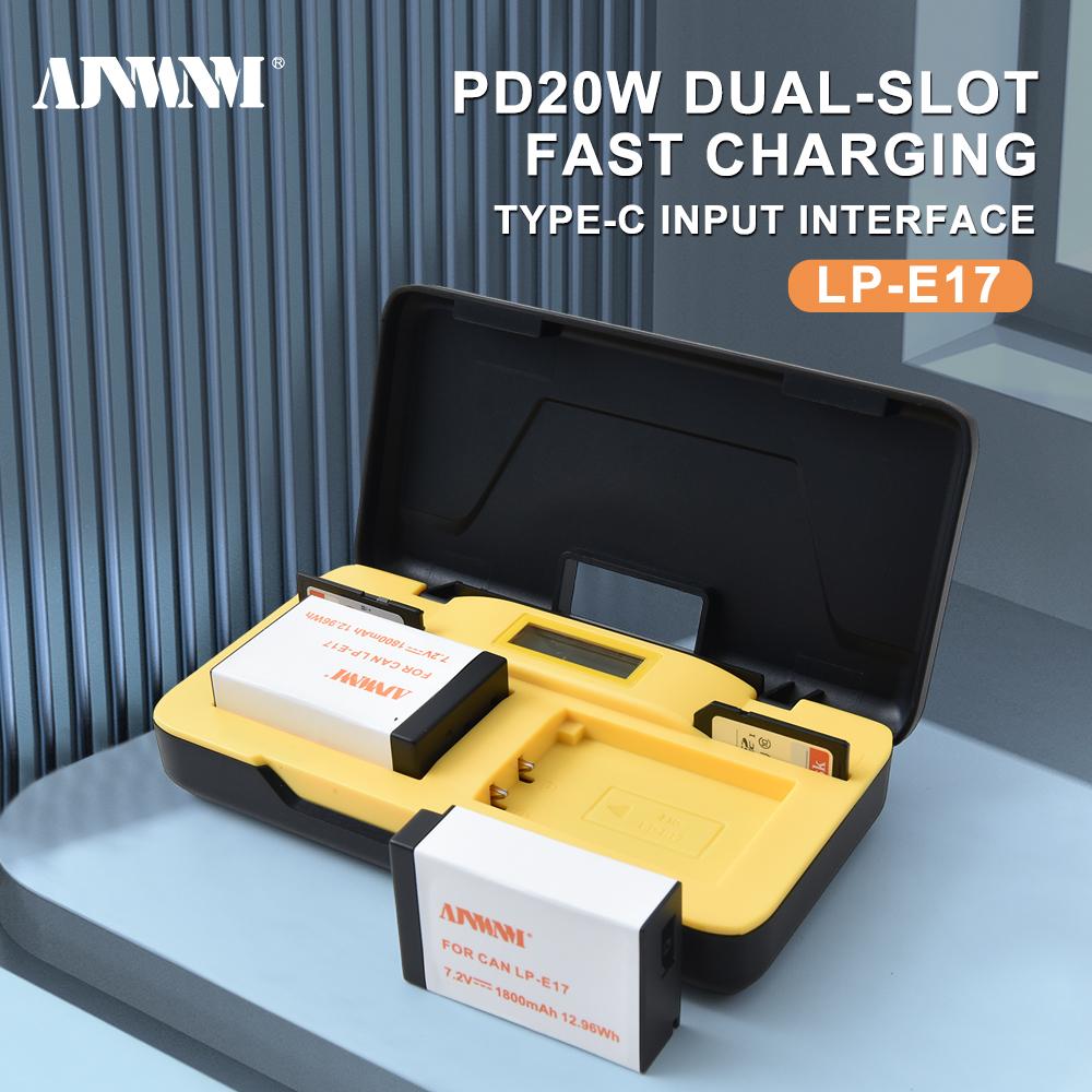 Аккумулятор для камеры LP-E17 AJNWNM 1800 мАч LP E17 с USB-кабелем для зарядного устройства Canon EOS RP 200 250D M3 M5 M6 750D 760D T6i T6s 800D 8000D 77D Kiss X8i