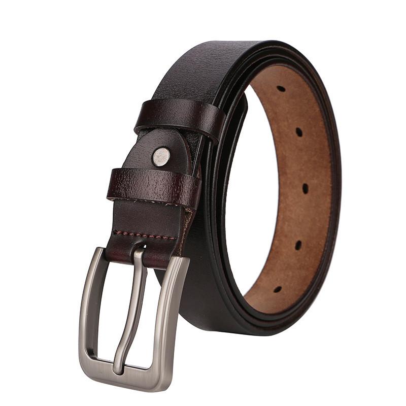 Mens Fashion Leather Belt With Sleek Polished Finish And Metal Pin Clasp For Work And Weekend