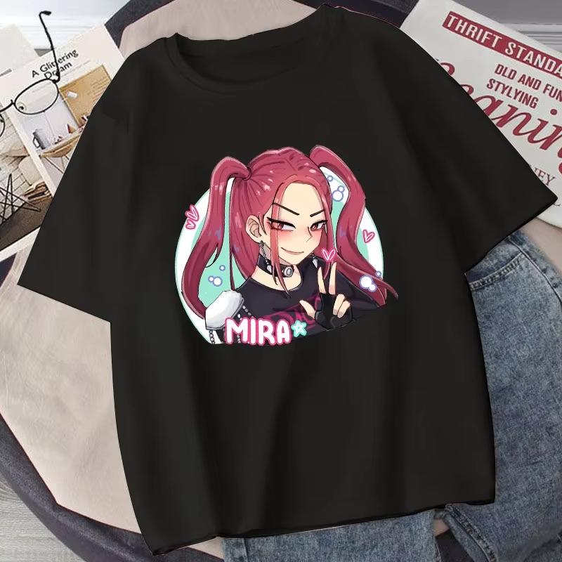 2026 K-pop Охотницы на демонов Летние повседневные топы для девочек Детские подарки на день рождения Детская футболка с принтом аниме-персонажа Футболки с коротким рукавом