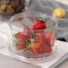 Portable Plastic Food Storage Box Round Keep Fresh Cereal Grain Organizer Moisture-Proof with Lid Nut Coffee Bean Jar for Home