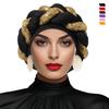 Bonnet for Women Turban Twist Simple Ethnic Headscarf European American Versatile Thick Braids Milk Silk Cross-Wrapped Headgear