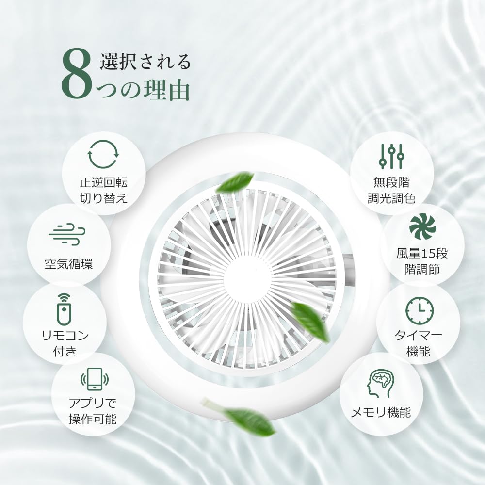 2025  Quiet & Energy-Saving Ceiling Fan, Small Ceiling Fan Light, Oscillating Ceiling Fan Light, Voice Control, Circulator LED Light, E26 Base,