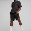 Puma Downtown Series Ss23 однотонная свободная рубашка с коротким рукавом с логотипом, мужские рубашки черного цвета 538255-01