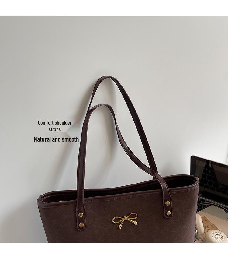 2025 Зимняя женская универсальная сумка-тоут через плечо большой вместимости - Высококлассный, простой дизайн для поездок на работу