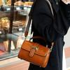 New Leather Women's Bags Trendy First Layer Vegetable Tanned Cowhide Shoulder Bag Versatile Lock Portable Messenger Bag Fashion