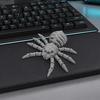 Movable Joint Spider Toy 3D Printed Skeleton Figurine, Articulated Joints Horror Halloween Desk Decor, Gothic Tabletop Ornament Skull with Matte Grey