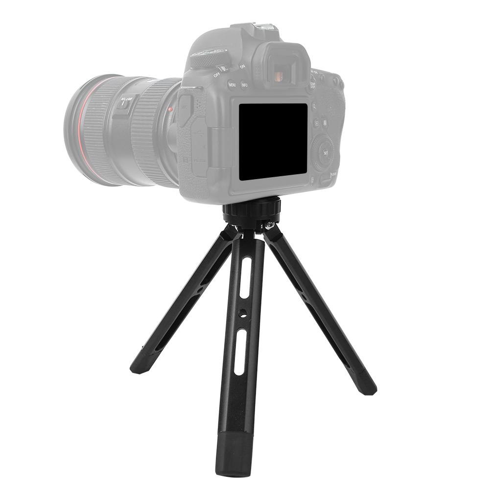 Aluminium Alloy Mini  Desktop Tripod Adjustable 1 4   Screws for SLR Mirrorless Camera Mobile