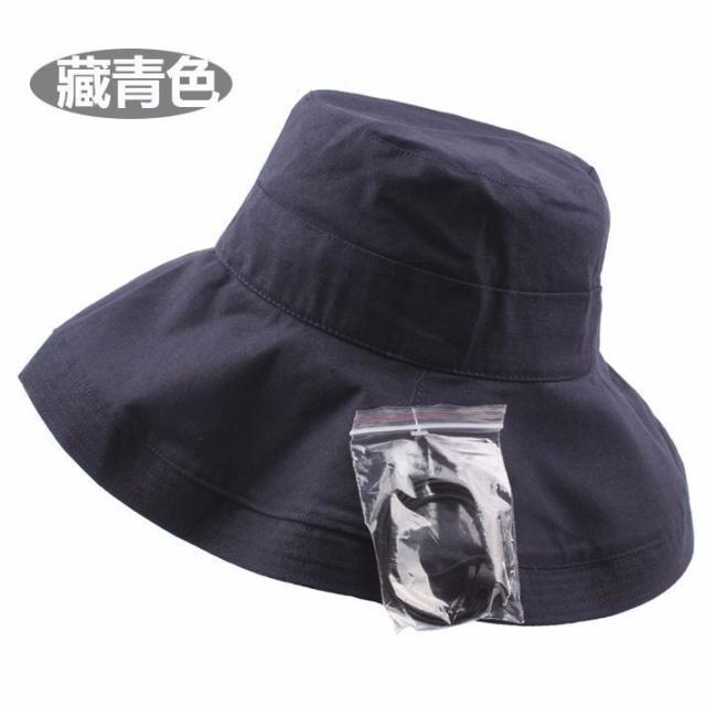 Hat women's summer versatile travel sun protection visor casual outdoor bucket hat women's big brim sun hat tide