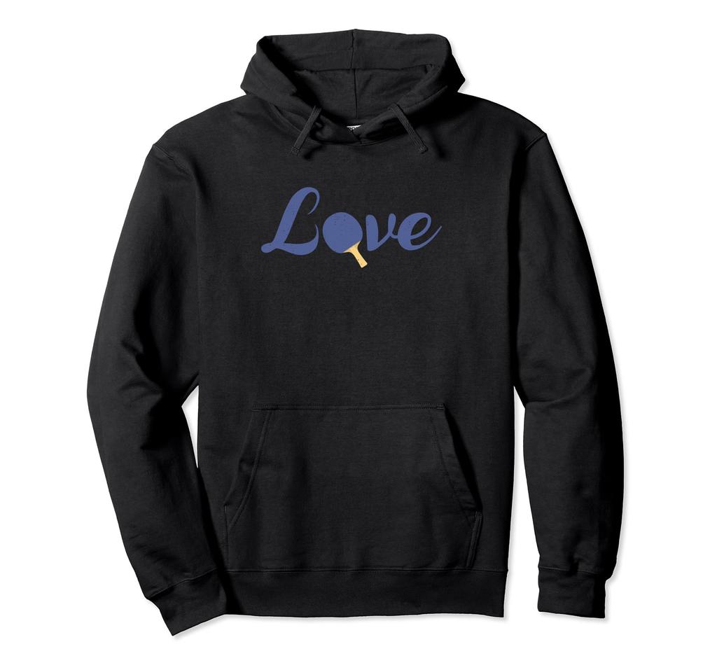 Love Table Tennis Racket Ball Game Enthusiast Fan Hoodie Women's Men's