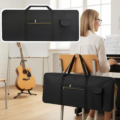 Black 61 Key Keyboard Piano Bag Waterproof Electronic Piano Bag Music Accessory